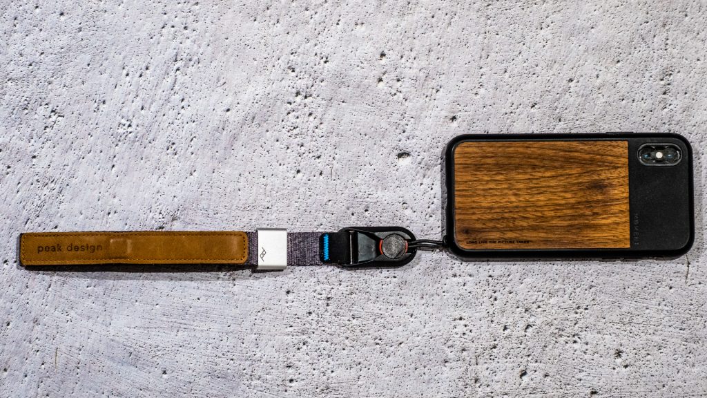 Apple iPhone XS with Peak Design anchor and Cuff wrist strap
